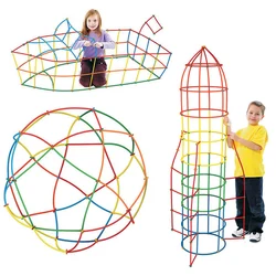 DIY Montessori Farbe Bausteine Kunststoff nähte eingesetzt Konstruktion montiert Blöcke Ziegel Lernspiel zeug für Kinder