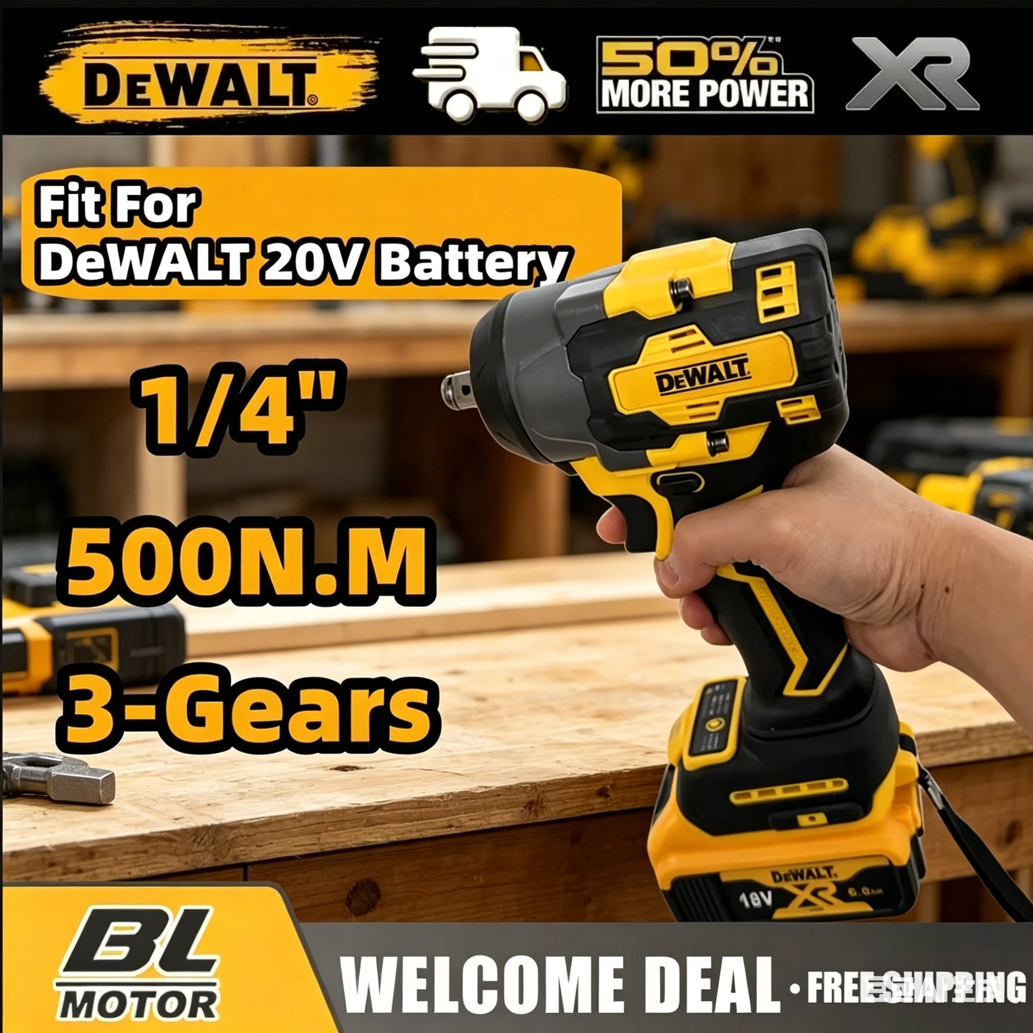 

Бесщеточная электрическая отвертка DeWALT 500 Нм, высокомоментная ударная дрель-шуруповерт, электроинструмент
