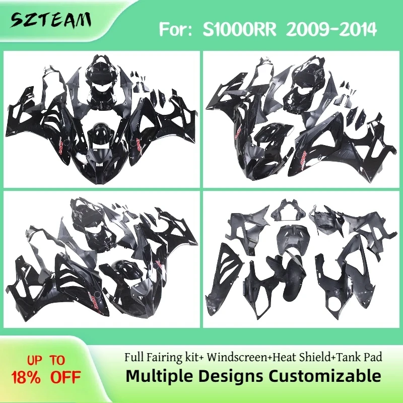 

Glassy Black Fairing Kit for BMW S1000RR 2009-2014 Injection Molded ABS Replacement Motorcycle Fairings S1000 RR 09-14