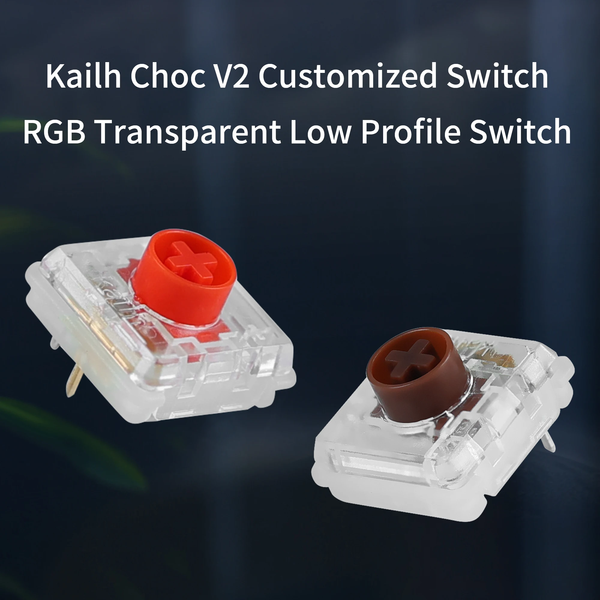 Kailh Choc V2 Low Profile Switch Linear Tactile Silent RGB Switch for 1353 Choc Mechanical Keyboard Switches Custom Red Brown 