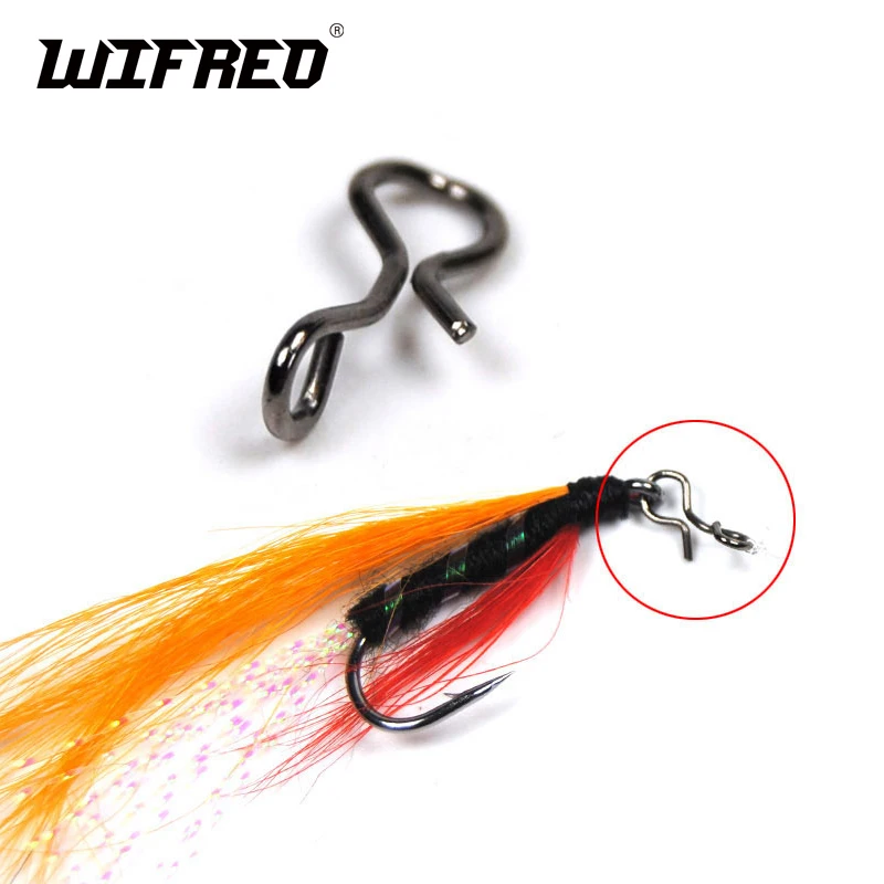 Wifreo – lot de 60 hameçons de pêche à la mouche, en acier au carbone, avec changement rapide, XS S M L XL, 100 pièces