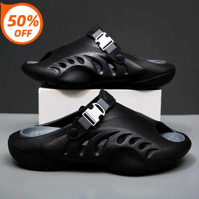 

2026 Men's Summer Sport Slippers Anti-slip Shock-absorption Outdoor Casual Holiday Soft Bottom Lightweight Sandals
