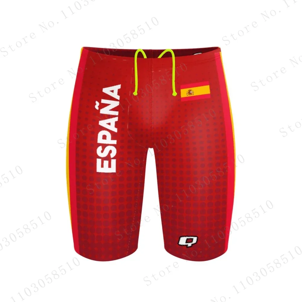 Quick-Dry Swimming Trunks for Men, Sexy Swimwear, Boxer Shorts, Tight Swim Trunks, New，Customizable country logo customization