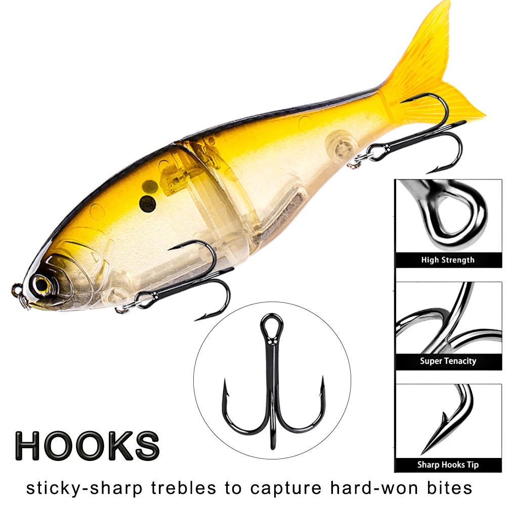 Magnisher Big Game Glide Shad Baits 17,8 cm 82 g langsam sinkende harte künstliche Angelköder GT Fishing Swimbaits Slide Lure Tackle – Detail 4