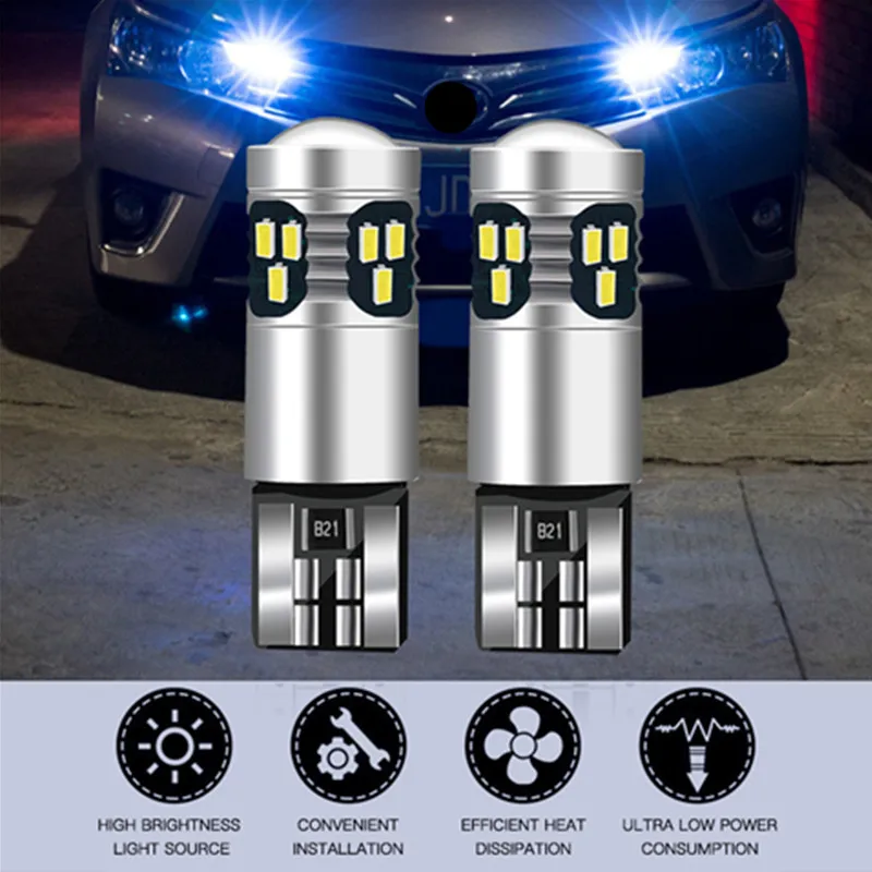 

For Toyota Camry CHR Corolla Rav4 Yaris Prado Land Cruiser FJ 2PCS T10 12V W5W LED Car Clearance Lights Parking Lamps Width Bulb