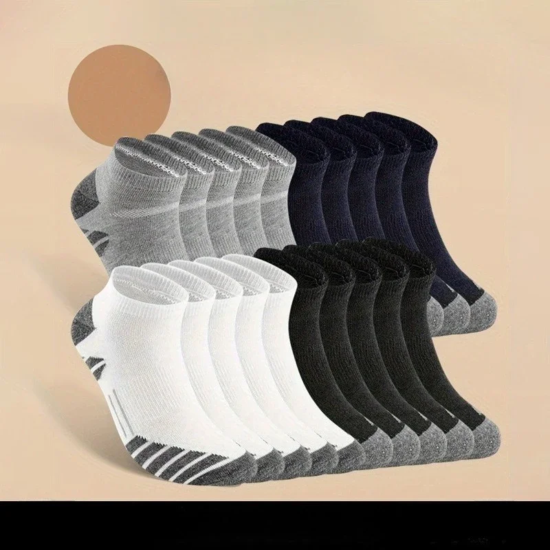 

1/10 Pairs Ankle Athletic Running Socks Cushioned Cotton Breathable Low Cut Sports Tab Socks for Men and Women 2026 New