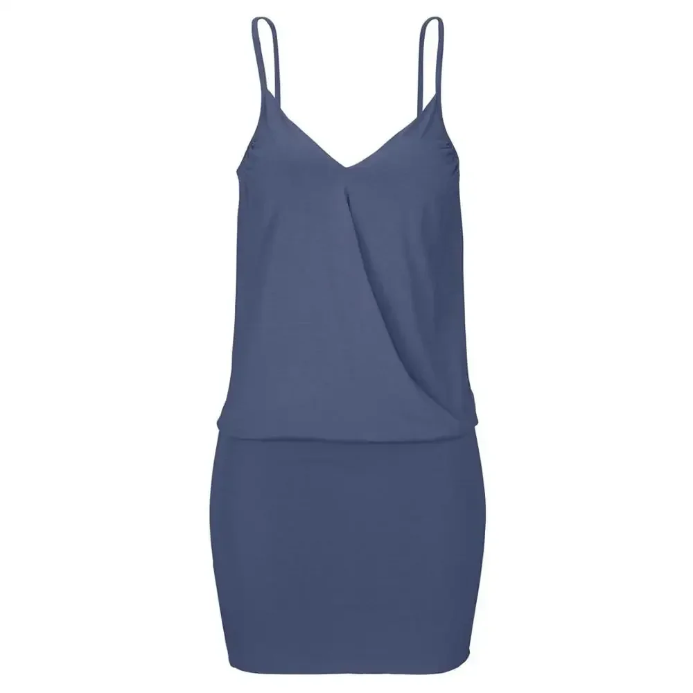 セクシーな女性の V ネックビーチミニドレスファッションスリングショートドレス女性の夏のビーチウェア