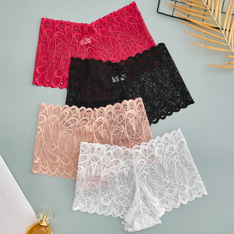 

4PCS Women Lace Thong G-String Panties Sexy Transparent Women'S Panties Floral Underwear Women'S Panties Female Sexy Underpants