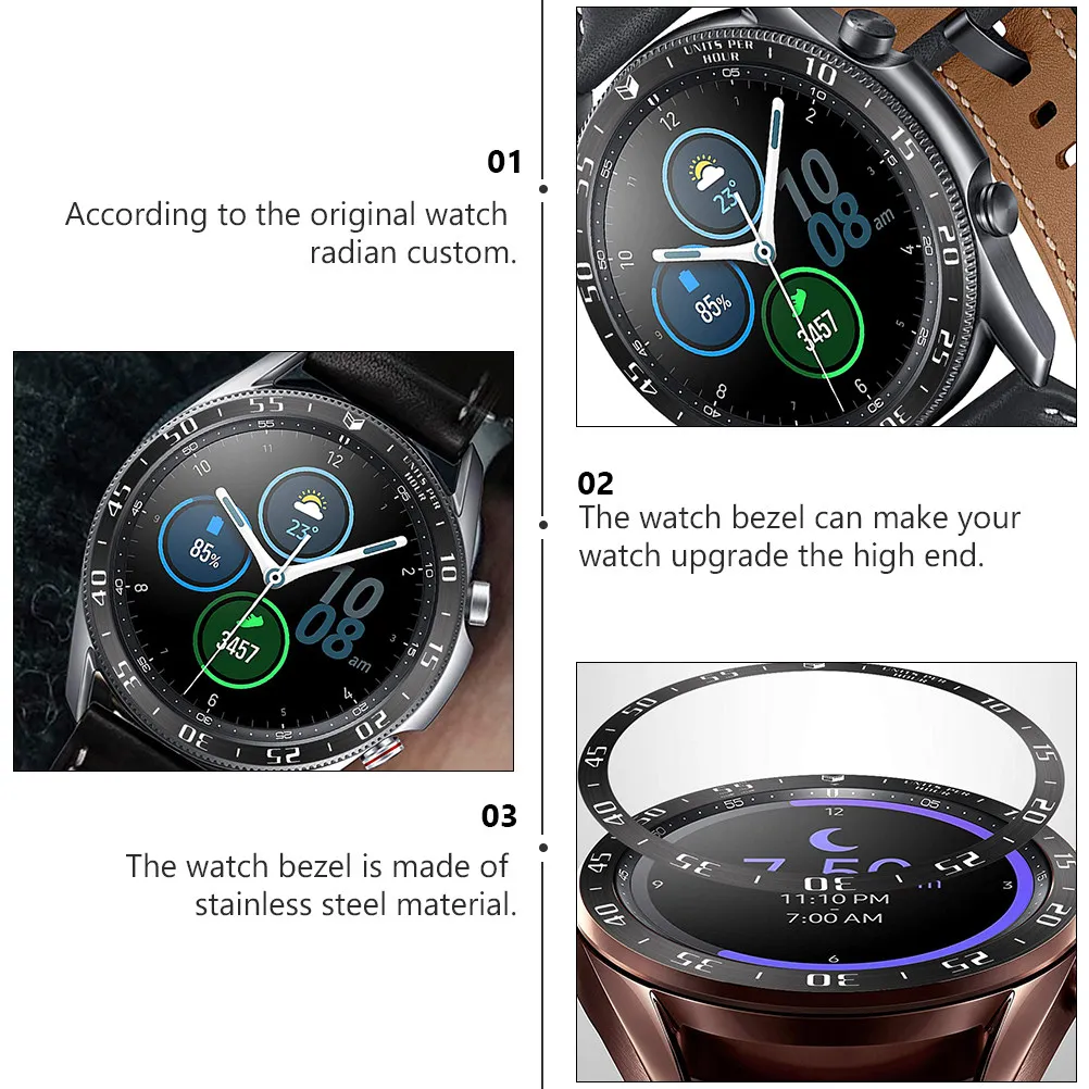 

Защитное кольцо-вставка для безеля из нержавеющей стали 3,45 мм, профессиональная индивидуальная подгонка, аксессуар для часов, высококачественный визуальный эффект