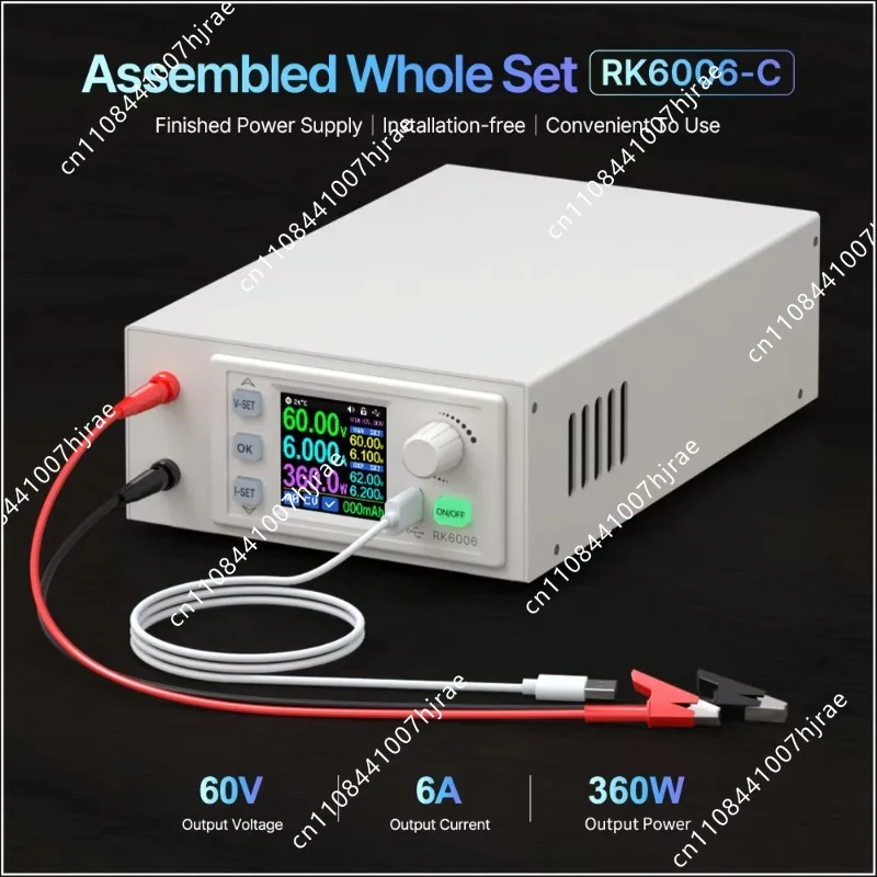 RK6006-C Precision Switching Regulator AC-DC Bench Power Supply 0-60V 6A Digital Stabilizer for Battery ChargingMaintenance Test
