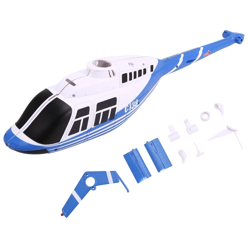 RC Toy Helicopter Upgrade C138 Fuselage Shell Kit for RC ERA C138 Bell 206 1:33 RC Toy Helicopter Parts Blue