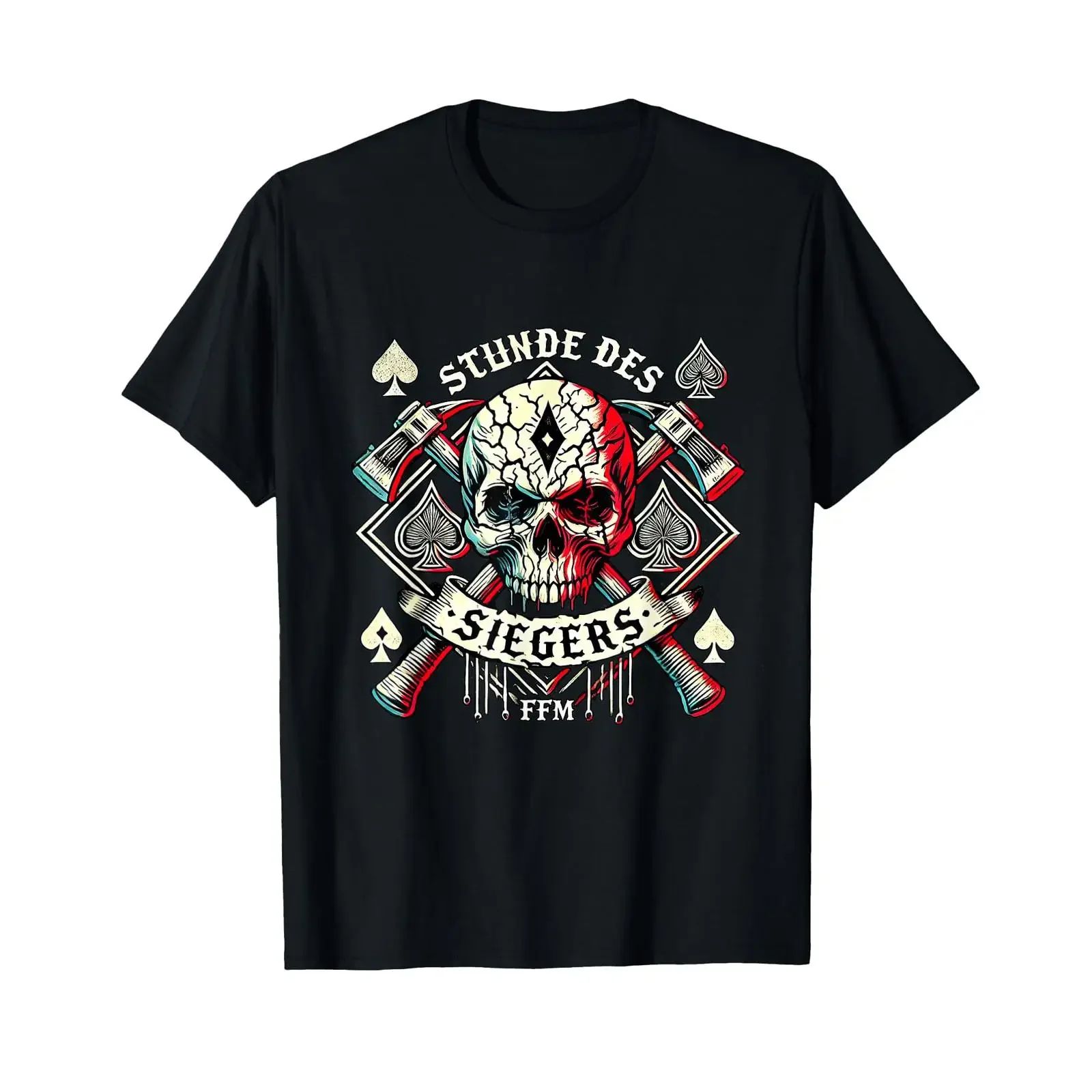 Hour of the Winner Bad Skull for Rocker T Shirt vintage Washed homme Stylish Versatile Breathable designer clothes Soft Casual