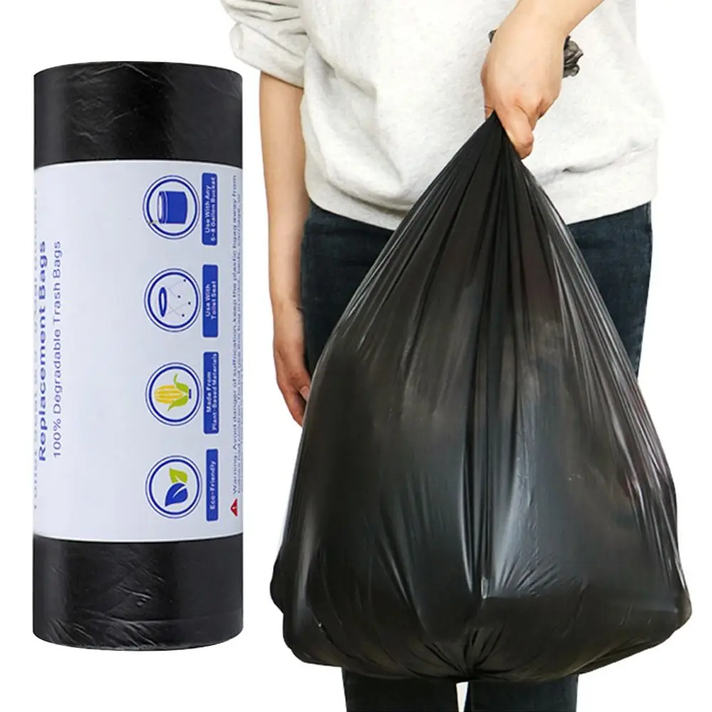 30Bags/Roll Disposable Garbage Bag Trash Can Bin Small Medium Large Rubbish Bag Black Points Off Plastic Bags Bathroom Kitchen