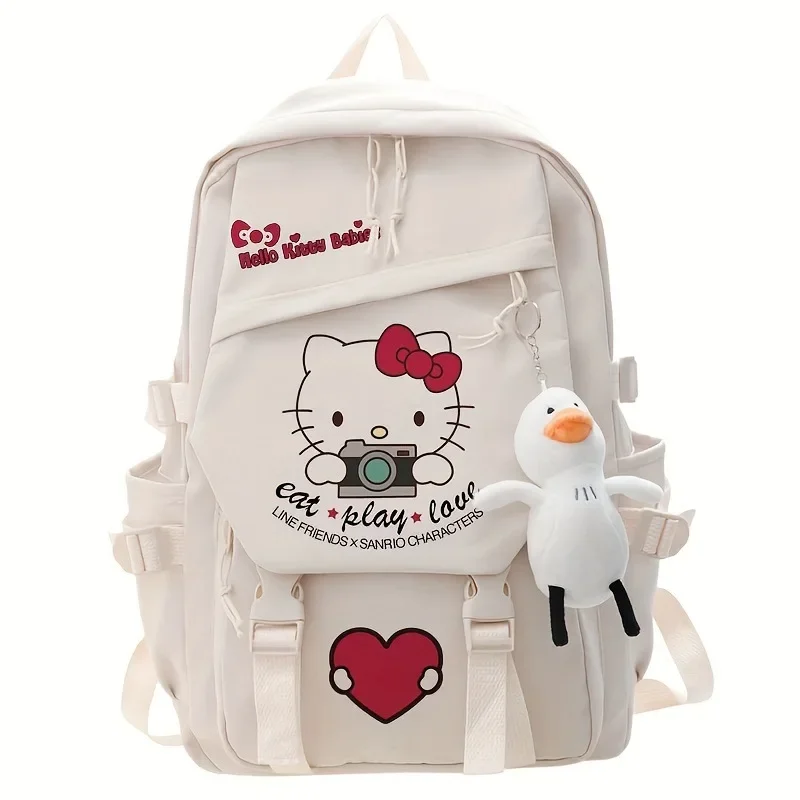 

MINISO большой емкости Hello Kitty рюкзак модная Kawaii школьная сумка водонепроницаемая нейлоновая ткань для девочки студента