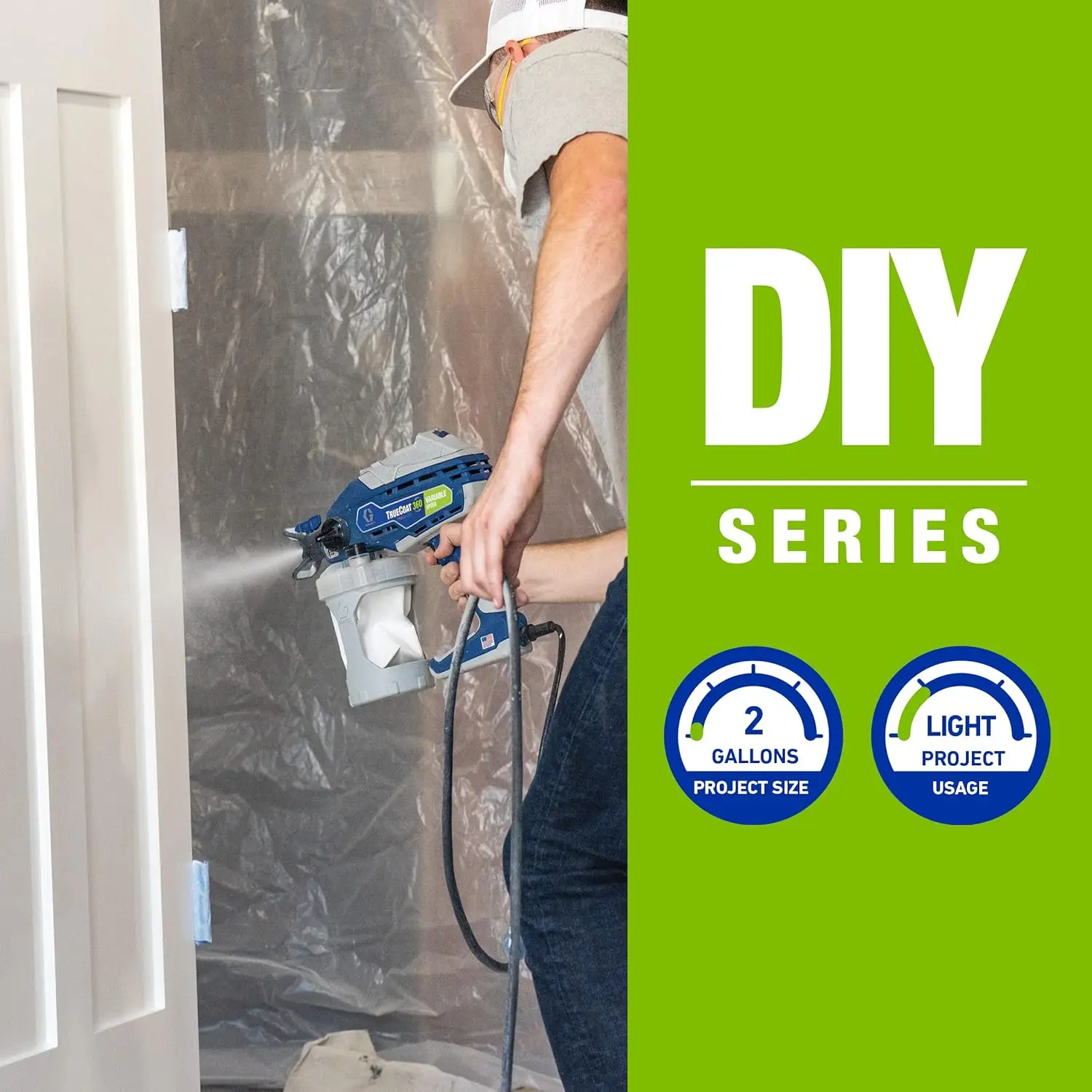 26D283 Penyemprot Cat Kecepatan Variabel TrueCoat 360