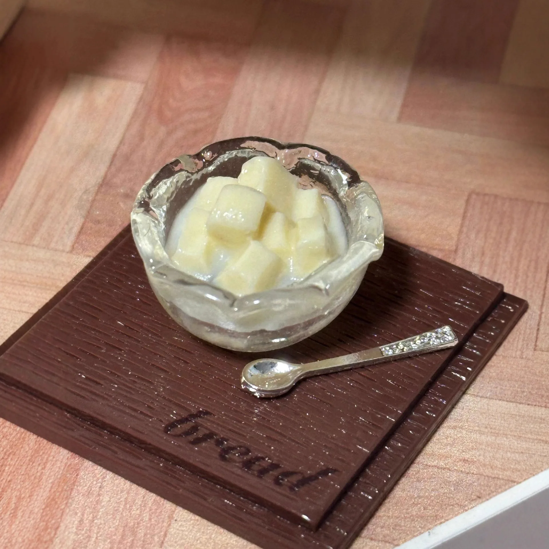 Set di 10 ciotole per yogurt in miniatura: insalatiera simile al vetro, giocattoli alimentari per decorazioni per dessert e gelato da cucina per casa delle bambole BJD