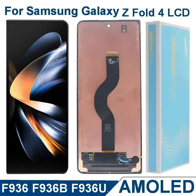 

Super AMOLED Fold 4 Lcd Screen For Samsung Z Fold4 5G F9360 F936B F936U LCD Display Touch Screen Digitizer Assembly With Defect