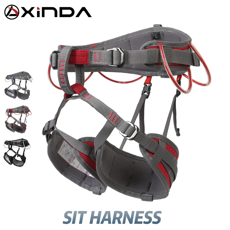 Outdoor Rock Comfortable Climbing Harness Multifunctional Fully Adjustable SRT Downhill Xinda Safety Belt