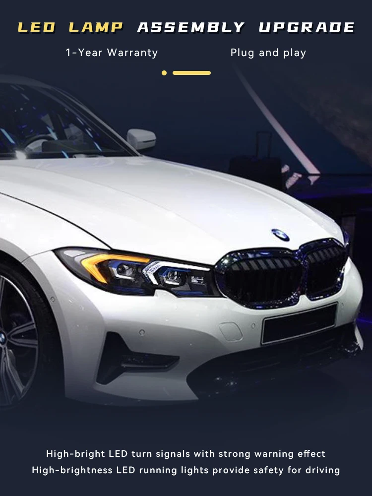 

Car Parts For BMW 3 Series G20 G28 2019-2022 Headlight Upgrade Daylight LED DRL Automotive Front Lamp Vehicles Accessories Tools