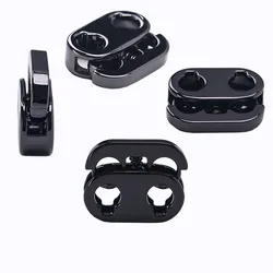 5 Stuks Shock Cord Rope Stopper Legering Lente Gespen Metalen Koord Slot Voor Kleding 2 Gat Vervanging Hoodie Schoenen tas Ambachten