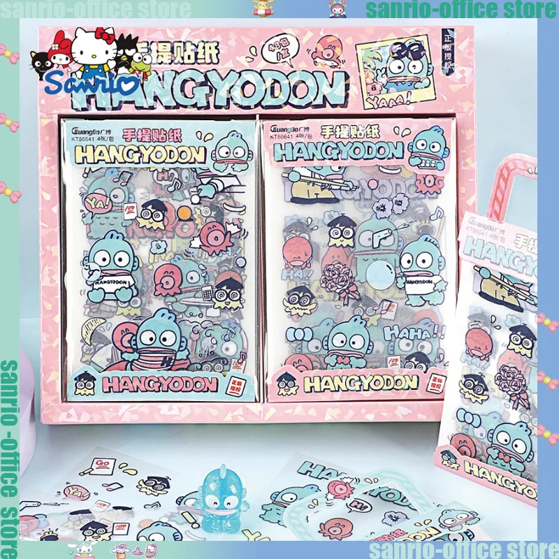 48pcs Sanrio Stationery Stickers Cartoon Hangyodon Clown Fish Sticker Packs Student Cute Decor Stickers Packs School Supplies