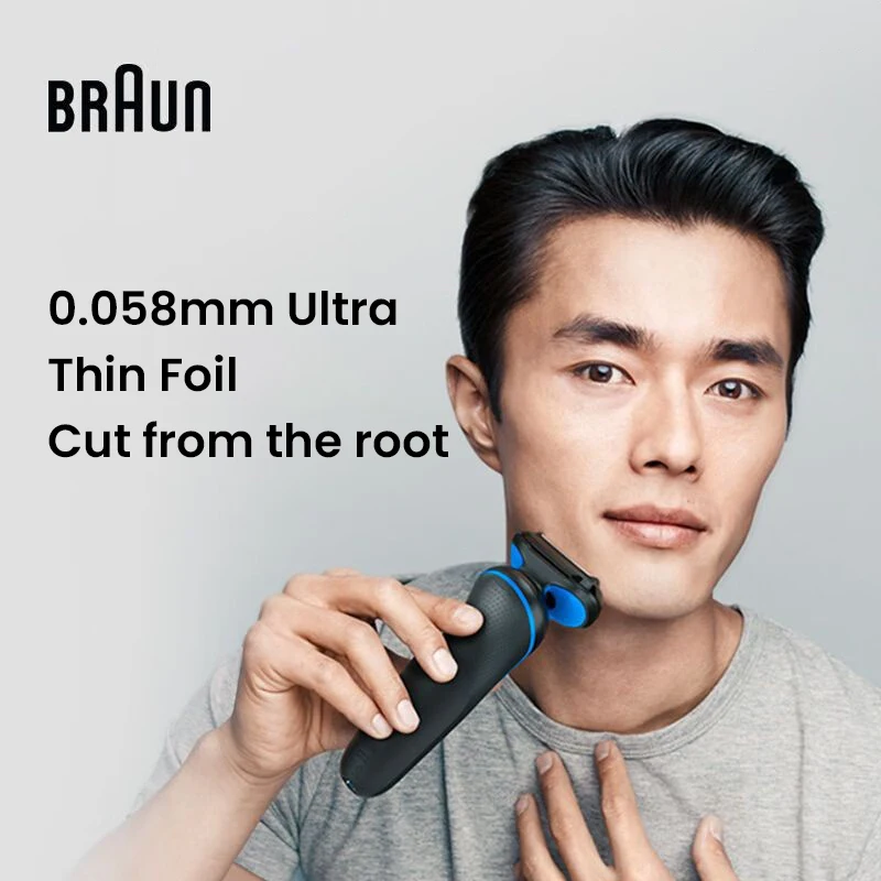 براون 50-B4200cs ماكينة حلاقة كهربائية الرطب والجاف الحلاقة العائمة رئيس شحن سريع شحن إشارة مادة الفولاذ المقاوم للصدأ