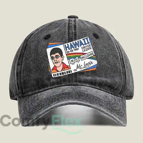 McLovin Hawaii License Fashion Washed Baseball Cap Hat Outdoor Activities