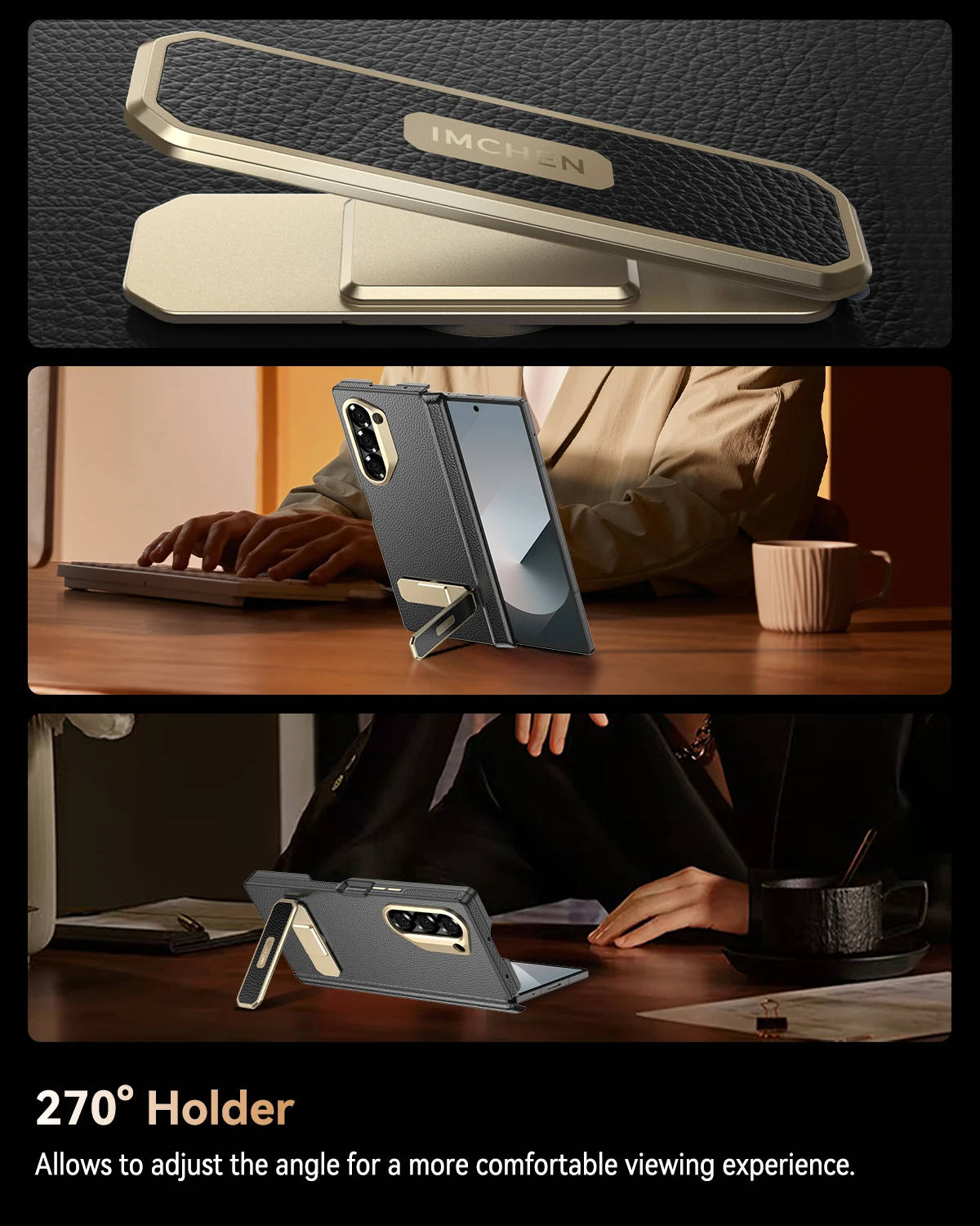 

2026 Новый чехол-подставка для телефона Samsung T2 Flod5/6, 270 г. ° Вращающаяся подставка, свободные руки, защитный чехол для телефона от падения