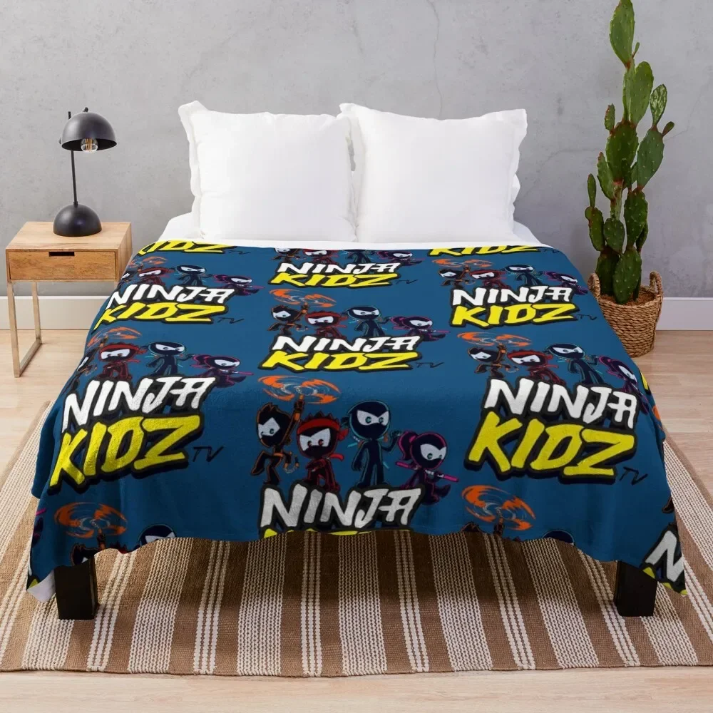 

ninja kidz Throw Blanket Cute Decorative Sofas Soft Plush Plaid Luxury St Blankets