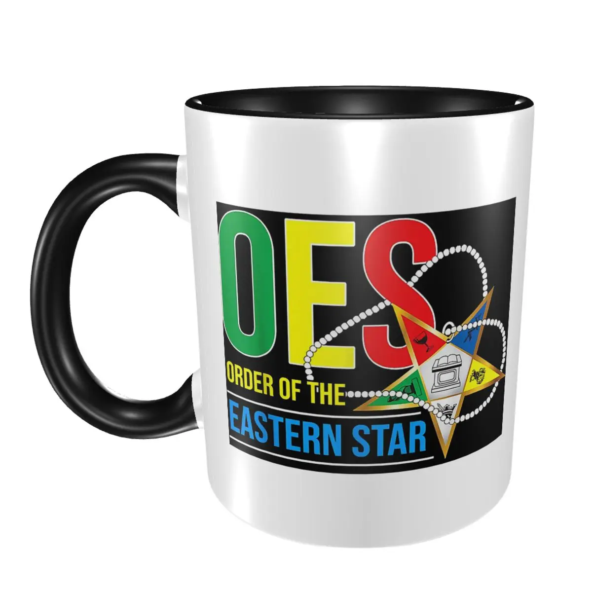 OES Emblem Order Of The Eastern Star Mug Funny Ceramic Coffee Cups Tea Mugs Milk Cup Drinkware Gift for Friends