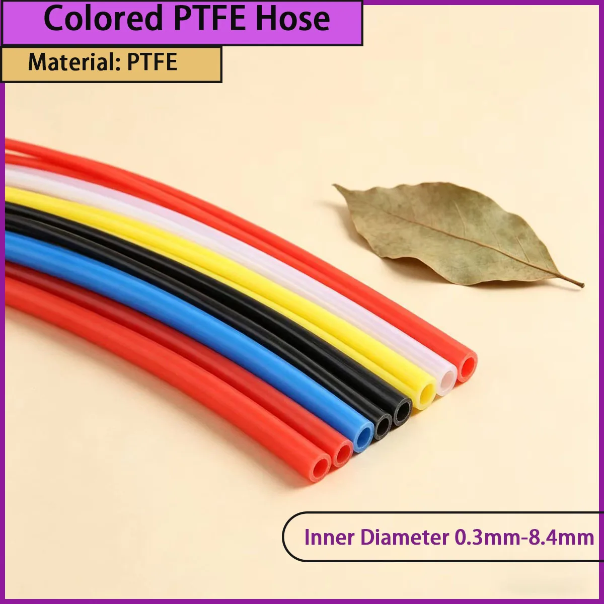 

Inner diameter 0.3mm-8.4mm colored PTFE hose used in chemical, medical, food, electronics, etc