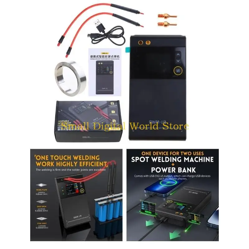 

77UB SWM-10 Сварочный инструмент Мини-ручной аппарат для точечной сварки 18650 Аккумулятор 5000 мАч Сварной 0,25 мм Удобный