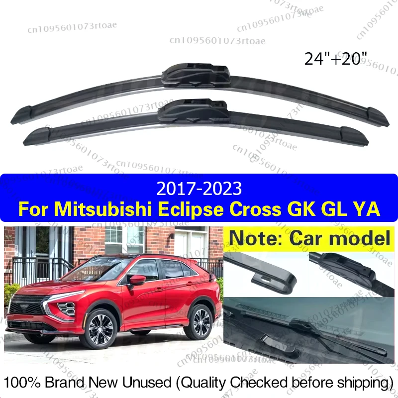 

Car Wiper Blade Blades For Mitsubishi Eclipse Cross GK GL YA 2017-2023 24"+20" Clean Naturl Rubber Windshield Windscreen U Hook
