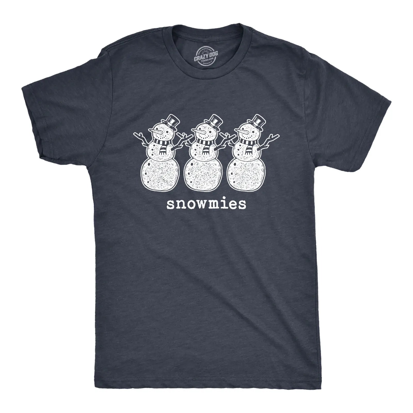 

Mens Snowmies Tshirt Funny Snowmen Homies Friends Winter Season Graphic Tee