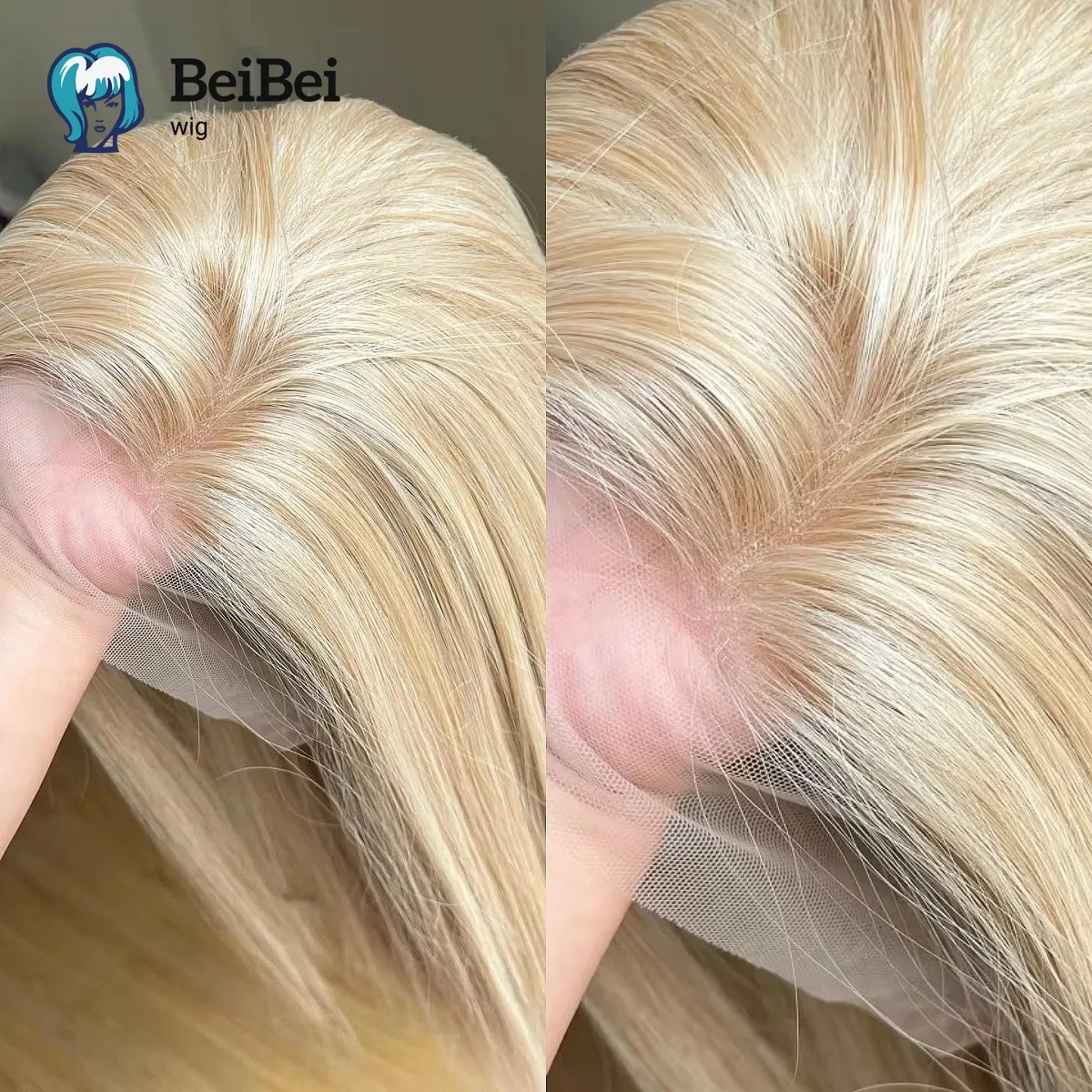 13x6 Platinum Blonde Lace Front Wigs Pre Plucked Natural Hairline Long Straight Honey Brown Synthetic Wig for Women Cosplay Wig