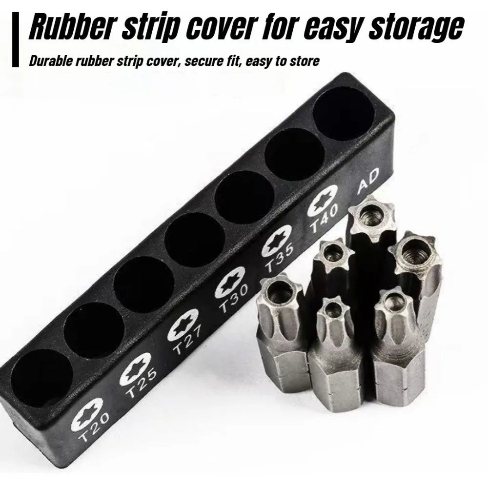 Torx-Schraubendreher-Bit-Set, manipulationssichere Sicherheitsbohrer, 25 mm lang, Flachkopf, 1/4 Zoll Sechskant-Schraubendreher, Handwerkzeuge T5-T40 – Detail 8