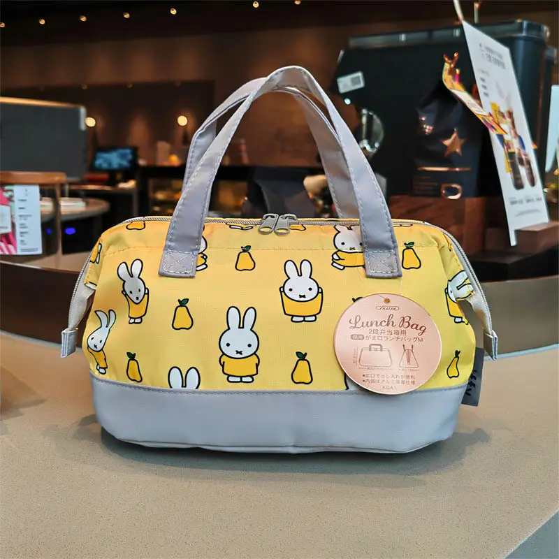 

Cartoon Miffy Insulated Lunch Bag Cute Handheld Bento Pouch Portable Food Container Tote for Office Commute Storage Gift Toyss