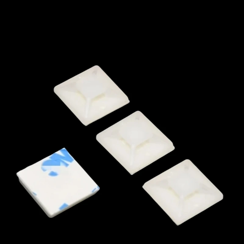 HS Self Adhesive Cable Tie Bases Mount Strong Glue Wire Wall Holder Car Fixing Seat Clips Suction Position Sucker