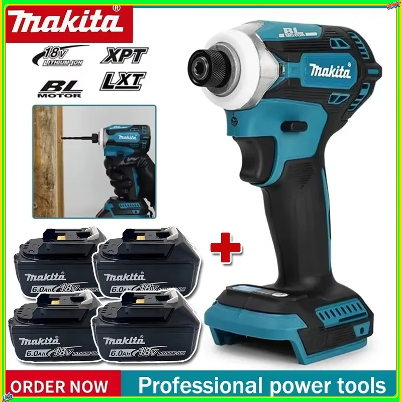 

Аккумуляторный ударный шуруповерт Makita DTD171 с бесщеточным двигателем, 18В, без АКБ и ЗУ, только инструмент