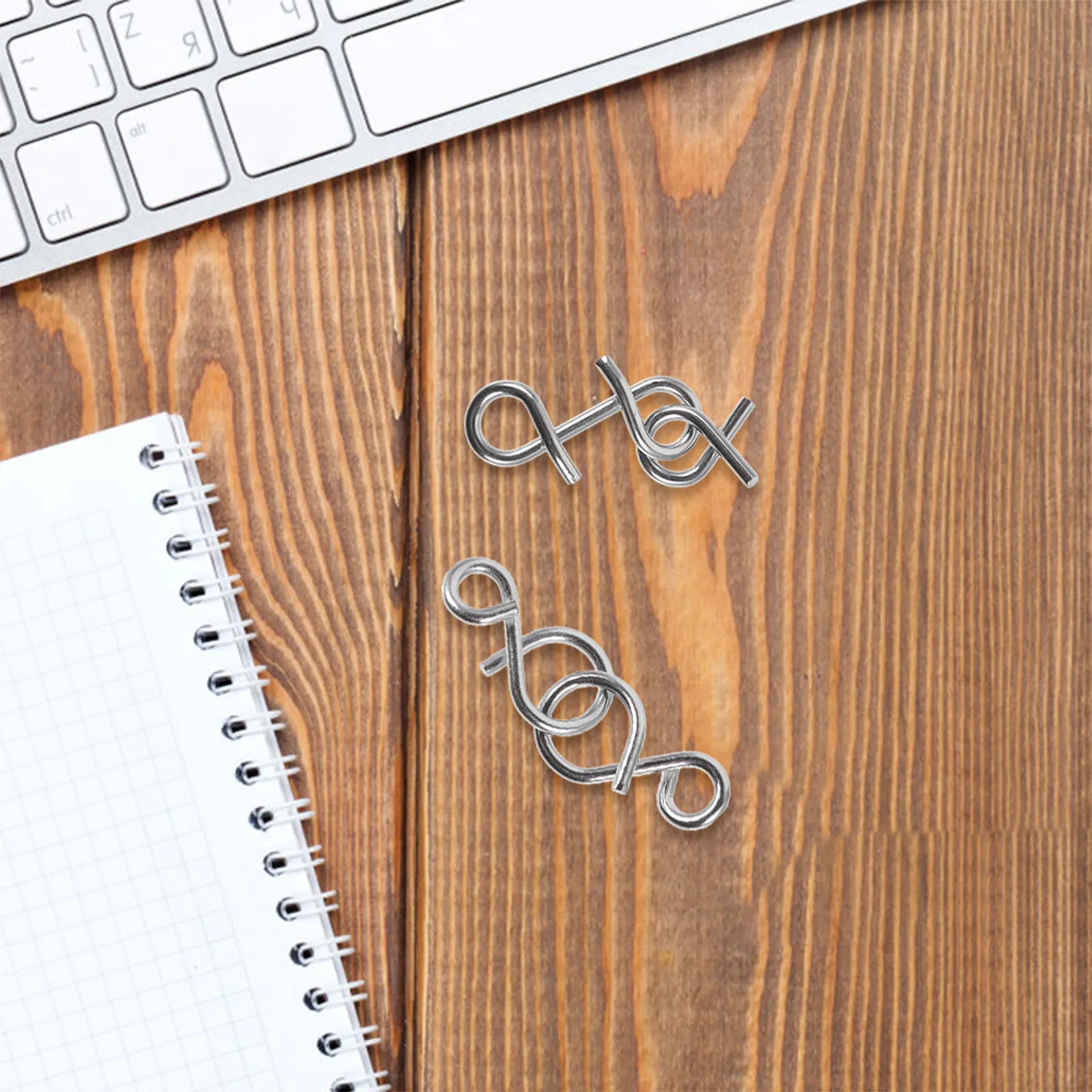 

8Pcs Brain Teaser Puzzles Metal Fidget Game for Adults Kids Elderly Premium Logic Puzzle Educational Stress