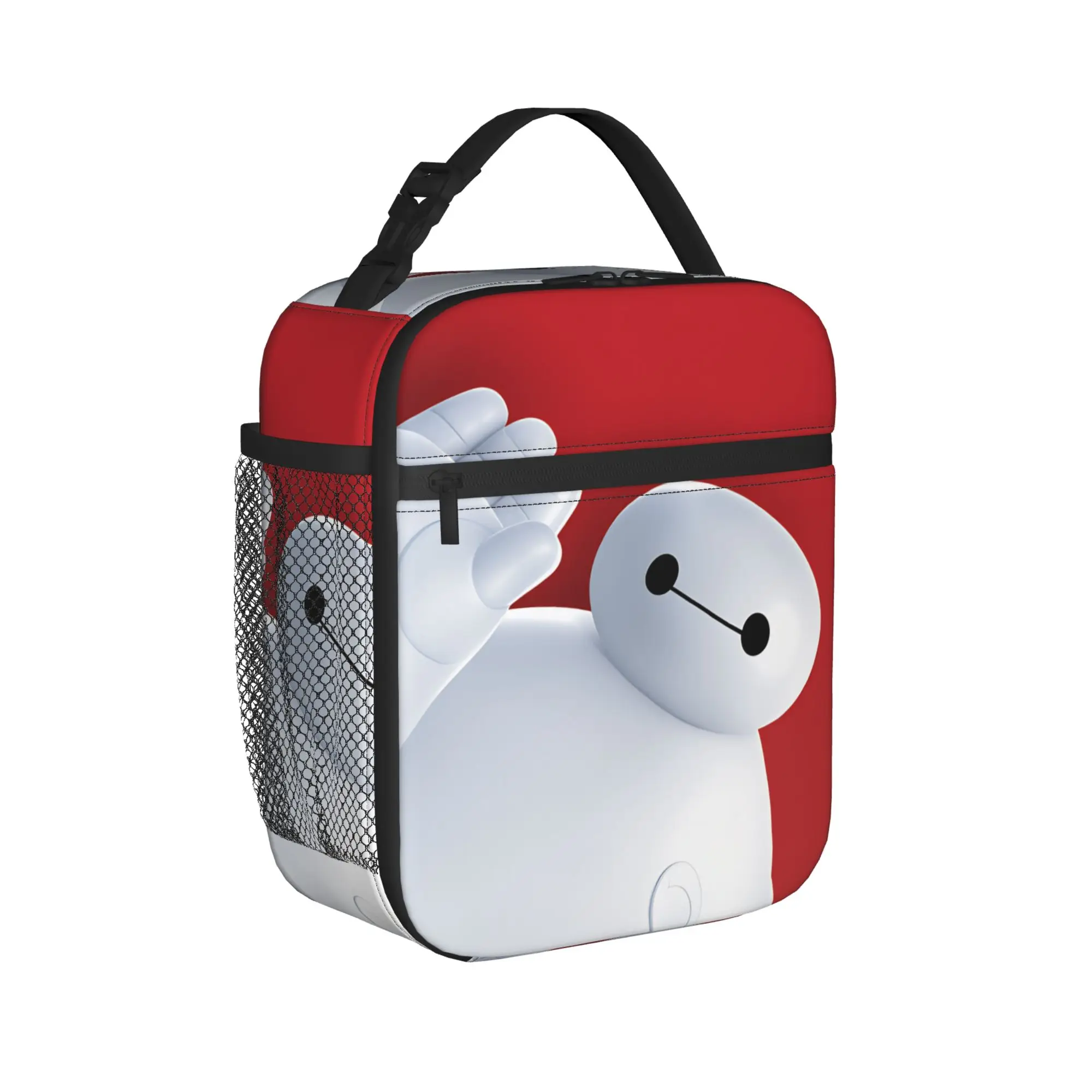 Big Hero 6 Baymax Lunch Bag Office Tragbare Thermo-Tragetaschen für Mädchen, wasserdichte Designer-Kühltasche – Detail 2