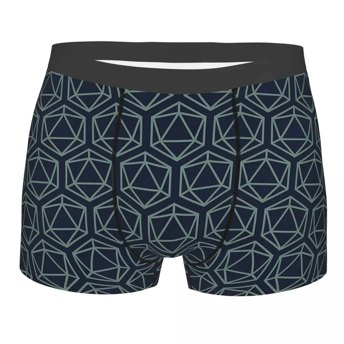 DND Game 20 Sided Gaming Die Pattern Design Underpants Cotton Panties Male Underwear Ventilate Shorts Boxer Briefs