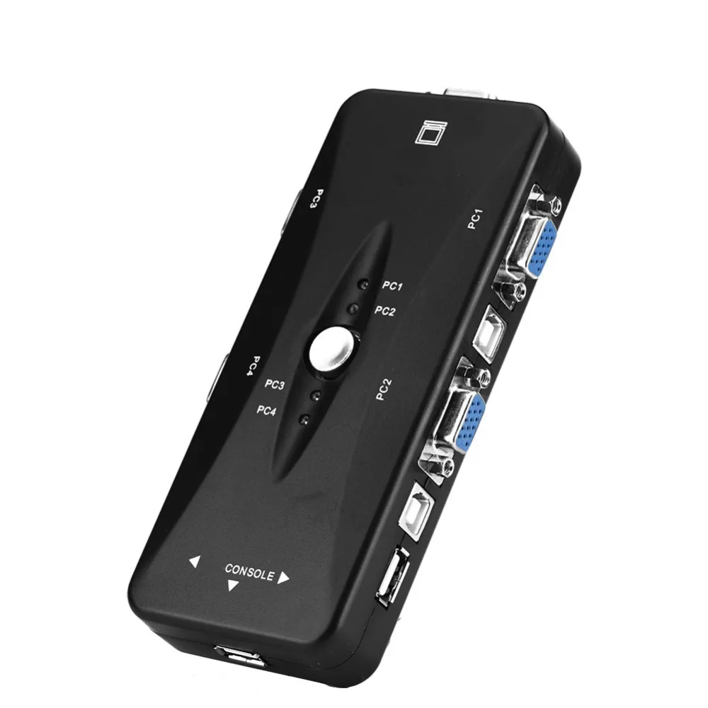 

Durable 4 Ports USB 2.0 KVM Switch Plug and Play USB 2.0 KVM VGA Switcher VGA Port VGA Manual Switch Box Computer Sharing