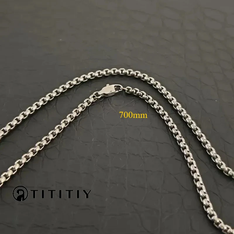 

A Beautiful Pure Titanium Necklace That Is Ultra Light Anti Allergic and Ultra Lightweight Wide 3mm Long 700mm Exquisite Gift