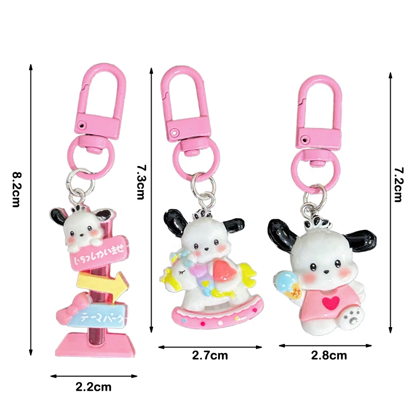 Cute Fashion Cartoon Pochacco Keychain Sweet Funny Pendant Exquisite Keychain For Women Girls Bag Decoration Accessories Gifts