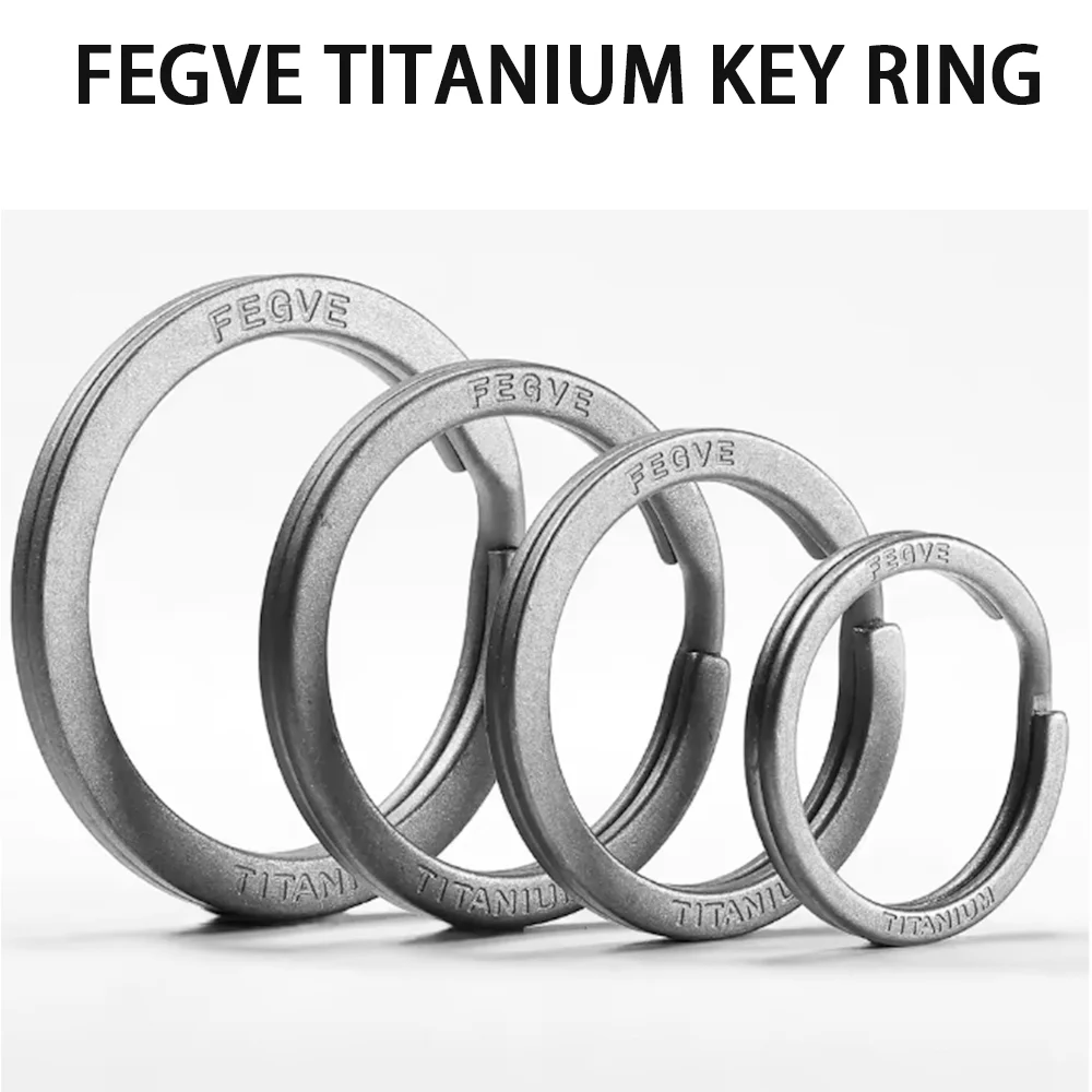Titanium Keyring Car Men Flat Key Chain Rings Holder Lightweight EDC ARC Keychain Buckle for Accessories Gadgets Wholesale