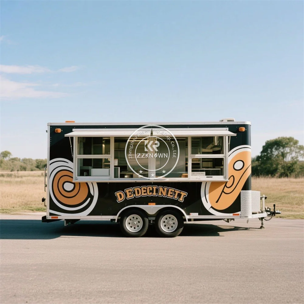 

Street Concession Fast Food Truck Pizza Cart With Full Kitchen Coffee Kiosk Customized Size Color Food Trailer For Sale