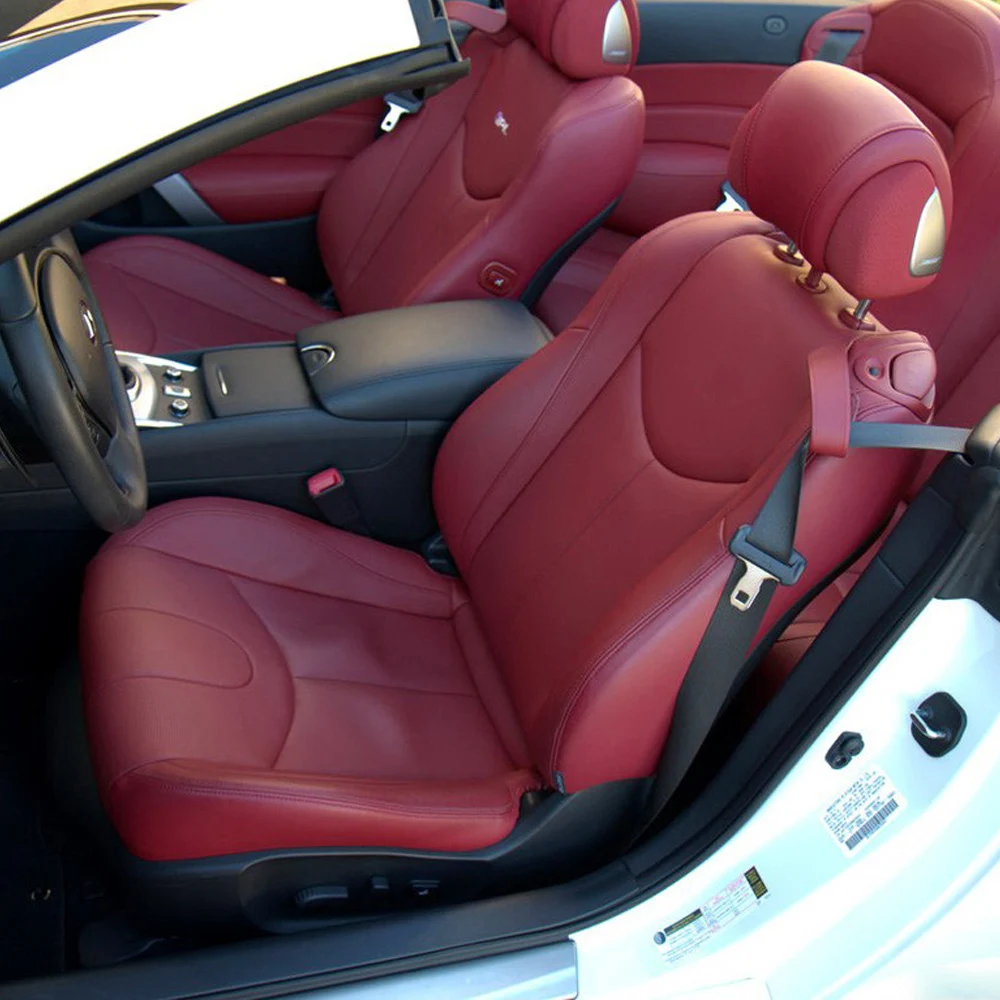 Customized Car Seat Cover For Infiniti G37 Convertible G37 Cabrio 2009 2010 2011 2012 2013 Faux Leather Full Set Car Seat Covers