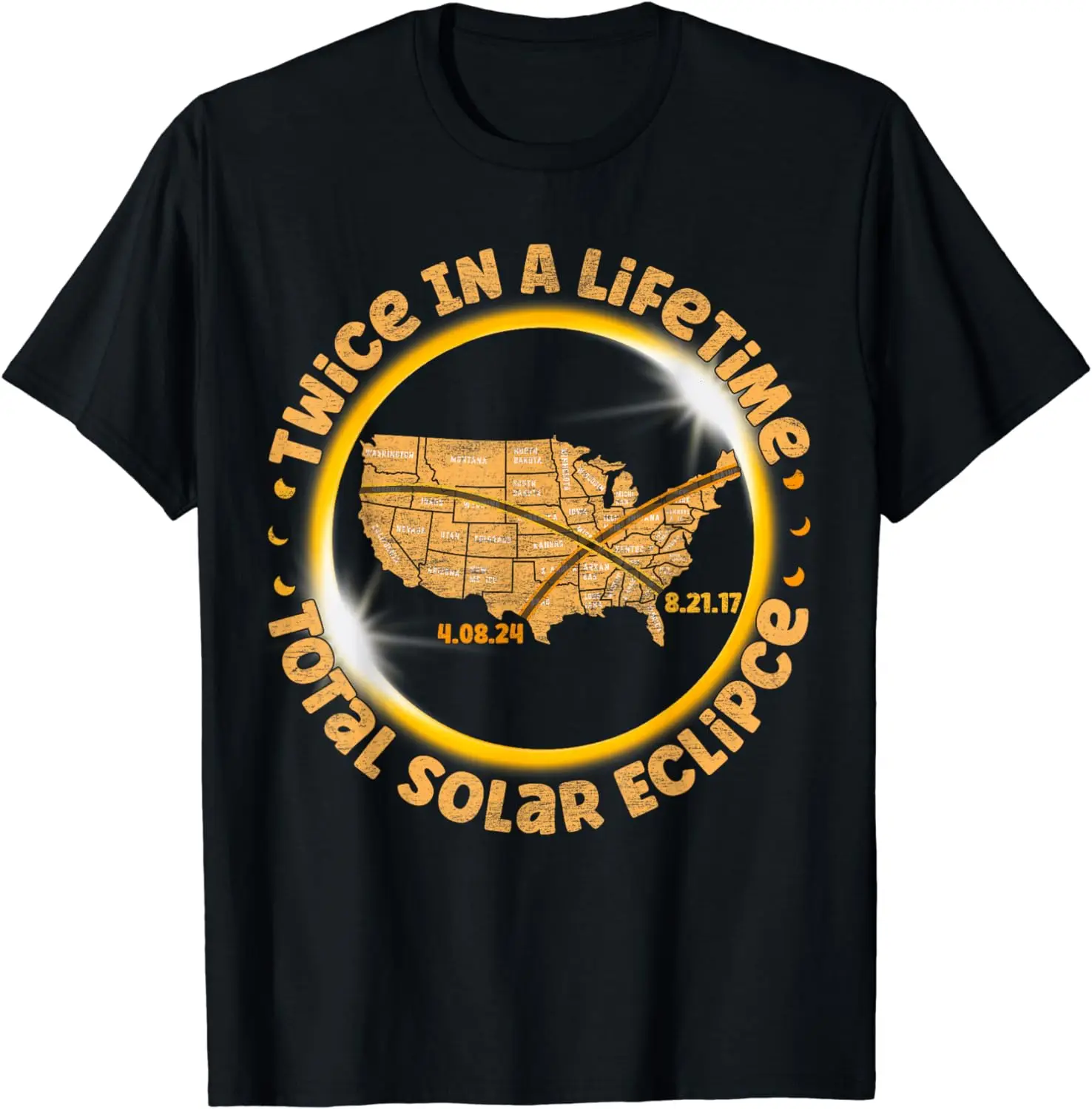 Twice In A Lifetime Total Solar Eclipse 2024 Men Women Kids T-Shirt