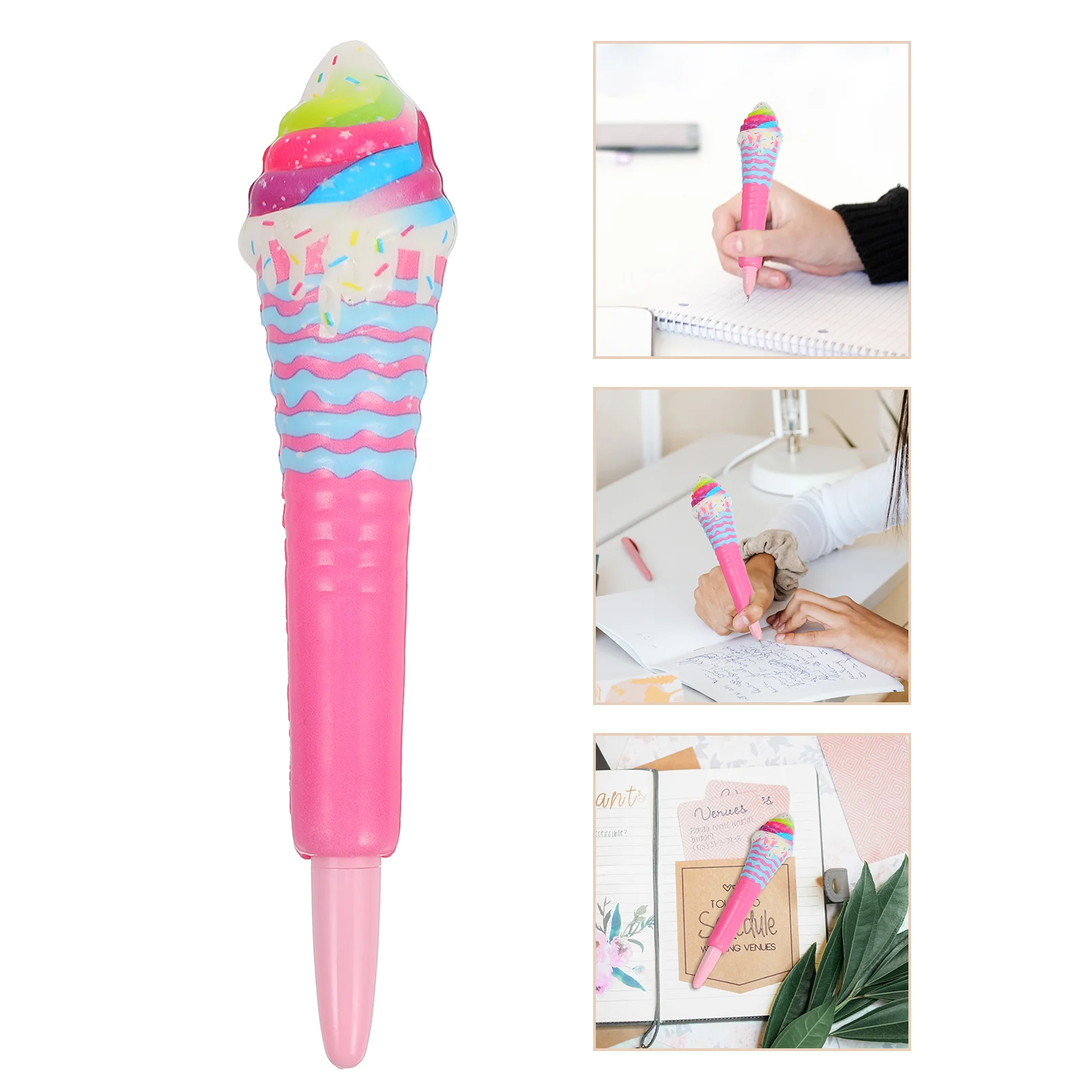 Ice Cream Gel Pen Mini Ornaments Stacking Toy Marker Pens Erasable Panda Squishy